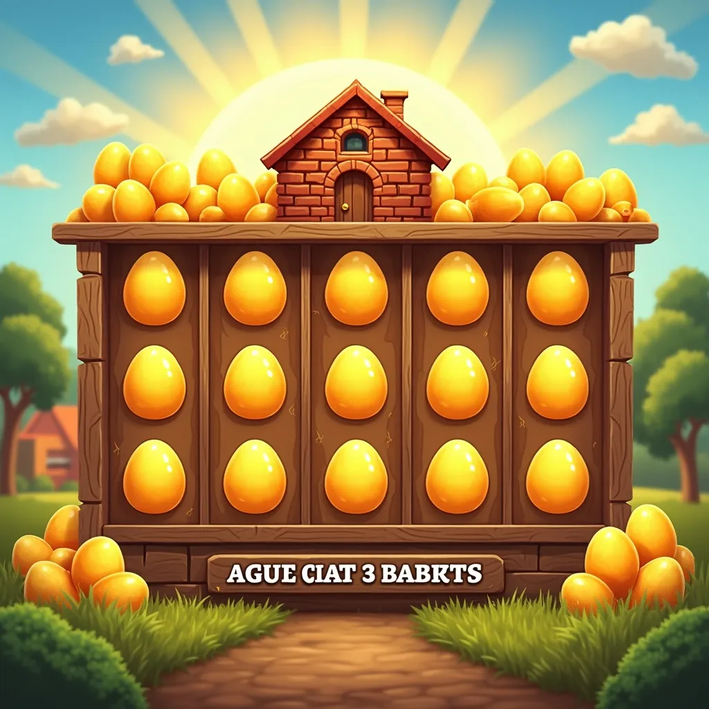 Free spins screen showing brick house upgrade
