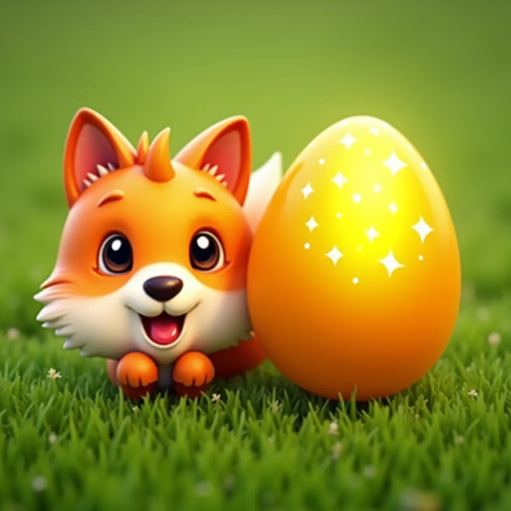 Fox Wild and Golden Egg Scatter symbols close-up