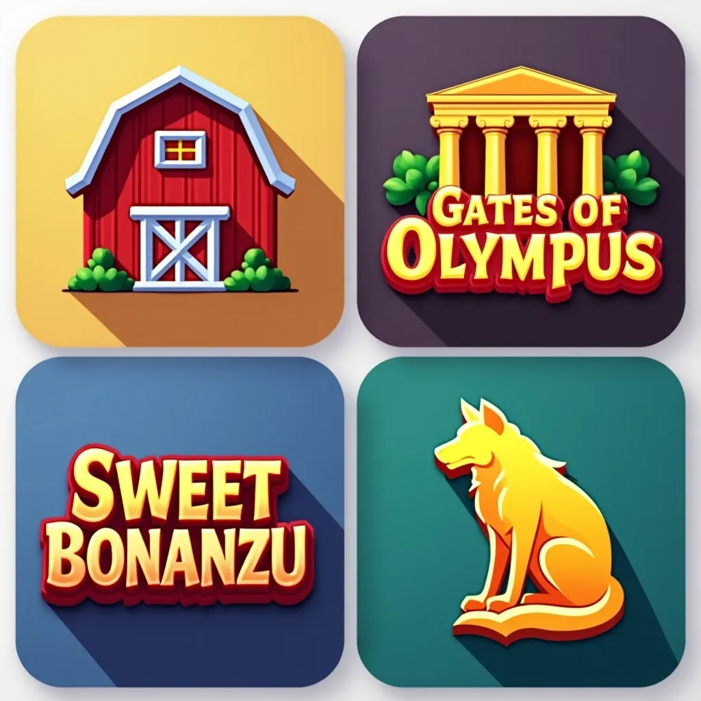 Collage of Pragmatic Play game icons including Bigger Barn House Bonanza, Gates of Olympus, Sweet Bonanza