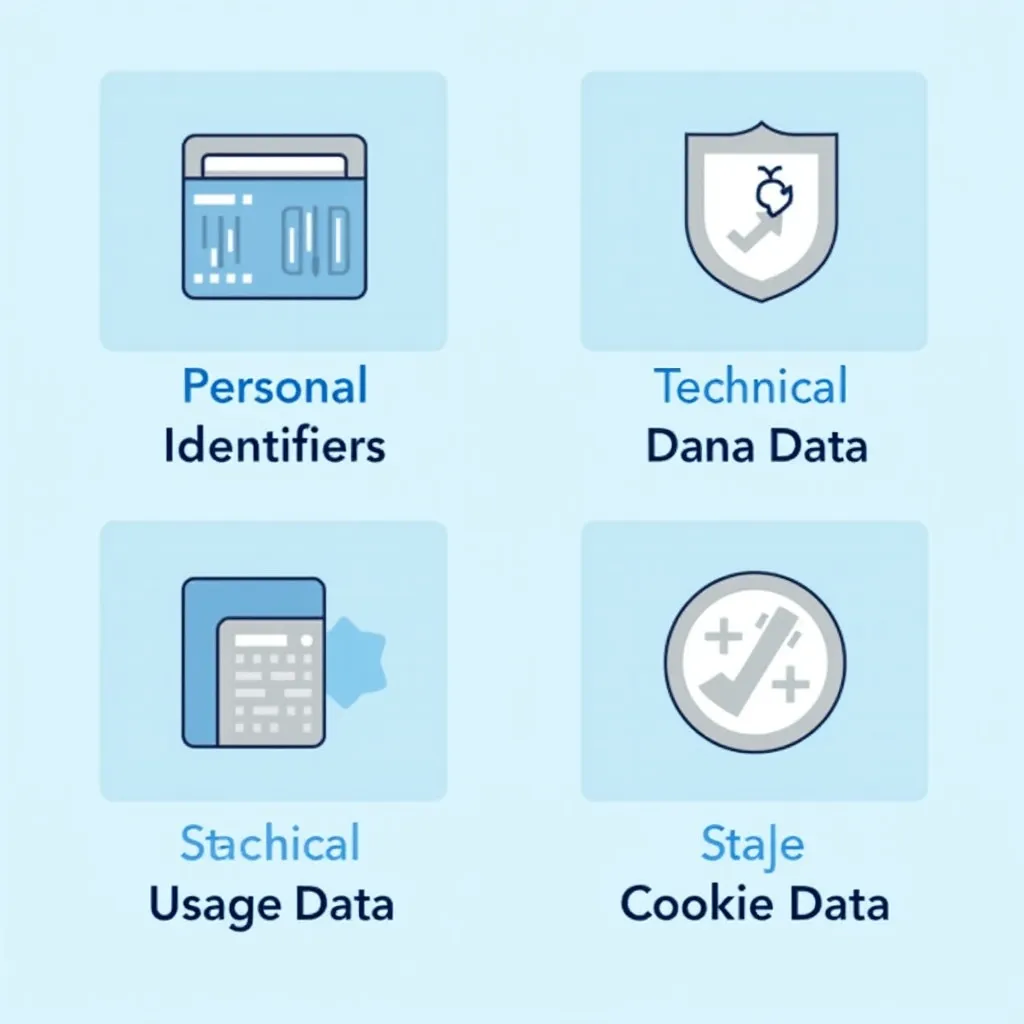 Data categories infographic for privacy policy