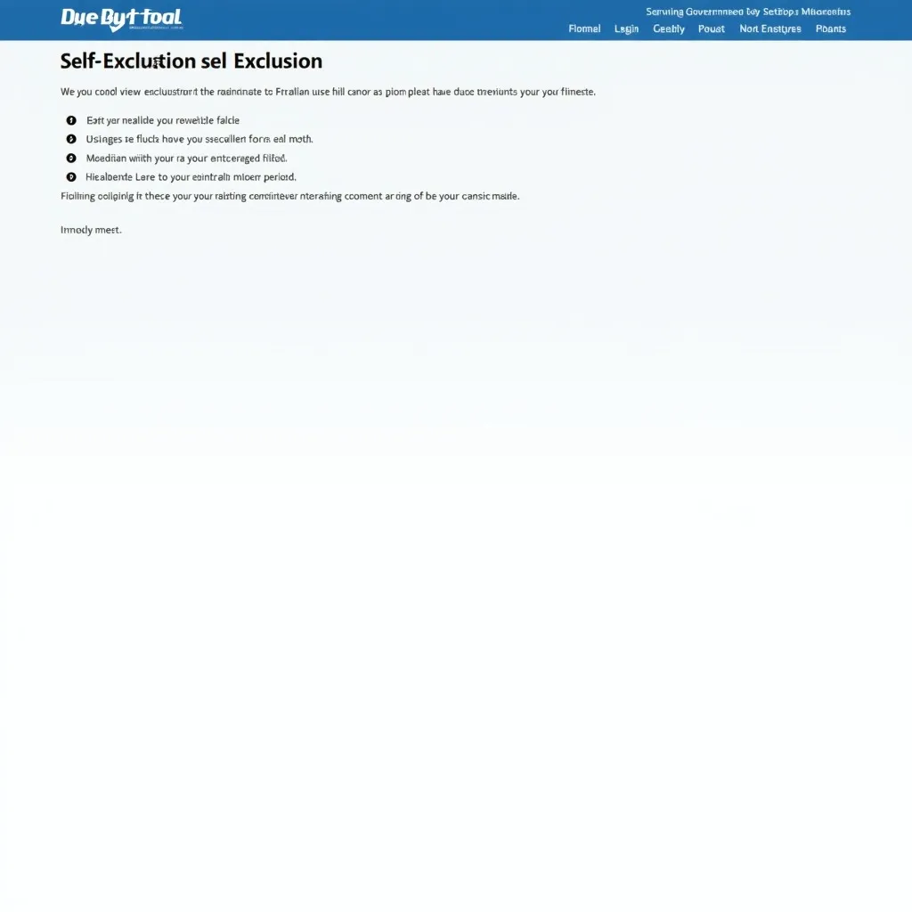 BetStop registration form screenshot