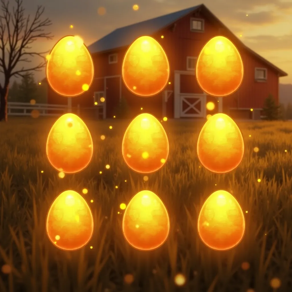 Golden Egg Scatter symbols on Bigger Barn House Bonanza reels