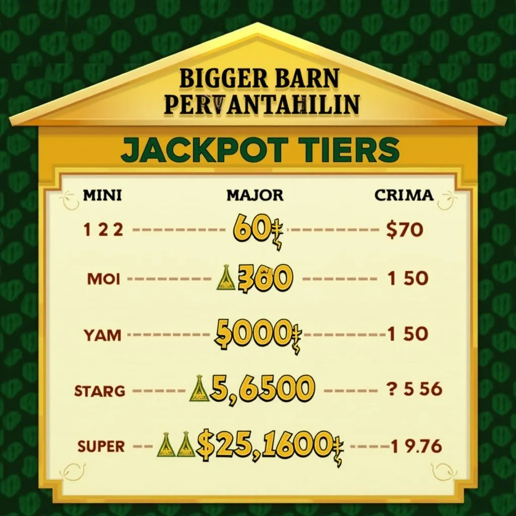Bigger Wheel jackpot tiers infographic