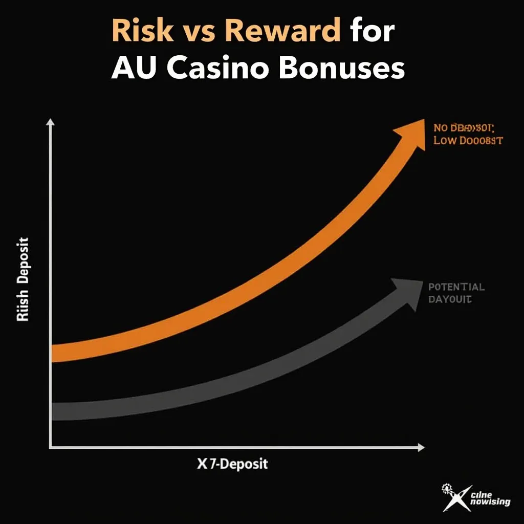 Risk versus reward graph for Australian casino bonuses