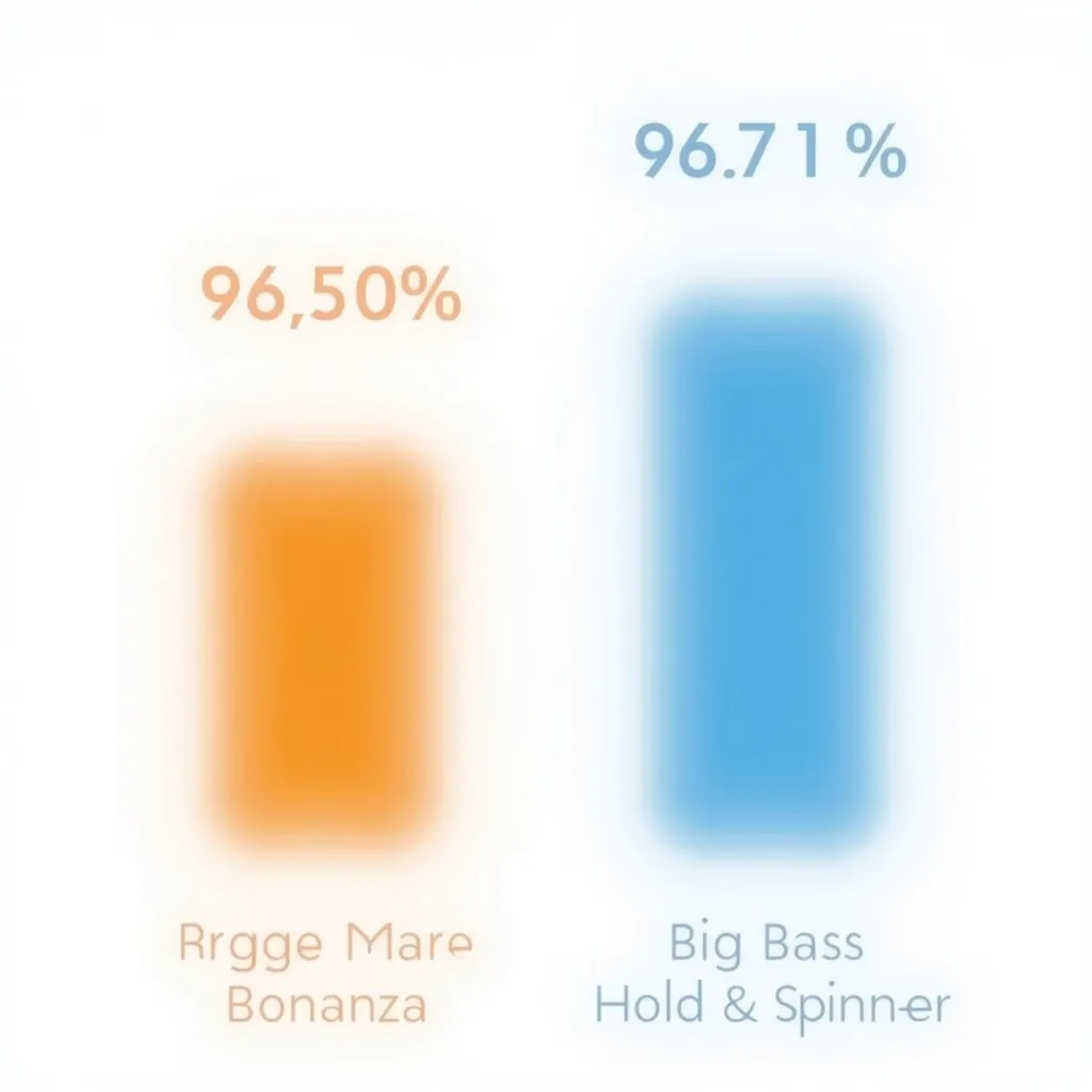 Bar chart comparing RTP variants of Bigger Barn House Bonanza vs Big Bass Hold & Spinner