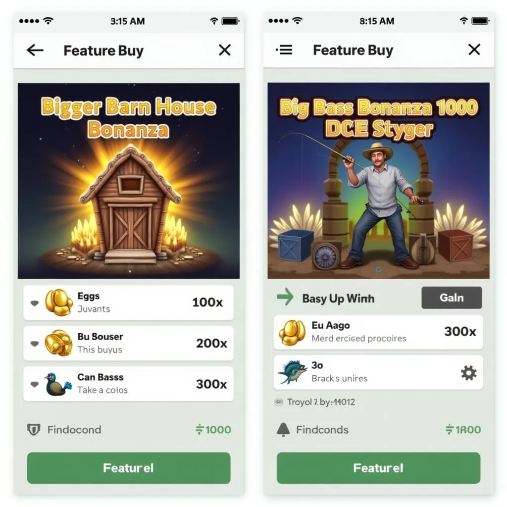 Feature buy comparison between two Pragmatic Play slots